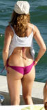 Jennifer Anistong showing her perfect ass wearing pink thong bikini in Miami