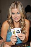 Carmen Electra shows cleavage at the debut of Blackjack at the Seminole Hard Rock Hotel and Casino in Hollywood